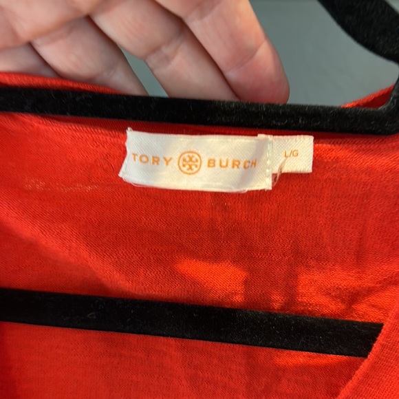 Tory Burch red cartigan - size large - gold buttons - Picture 2 of 4